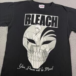 Vintage Shonen Jump Bleach Anime Shirt Mens M Black Your Powers Will Be Mine